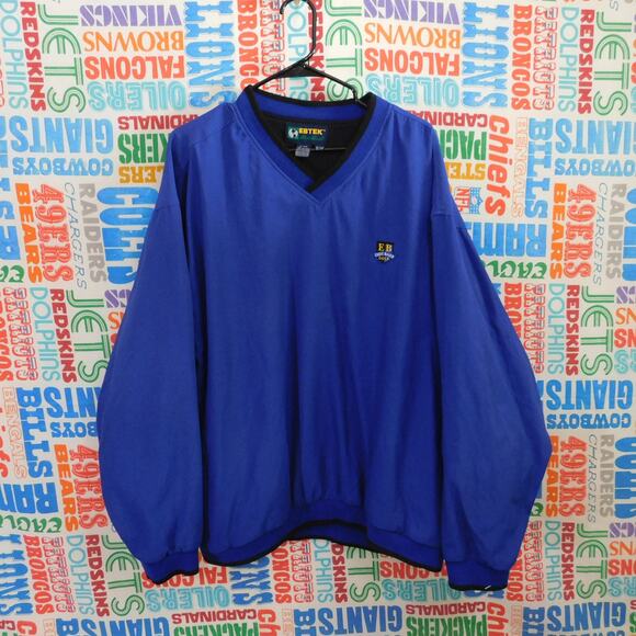Vintage Eddie Bauer EBTEK Pullover Golf Jacket Size XL Blue - Picture 1 of 5